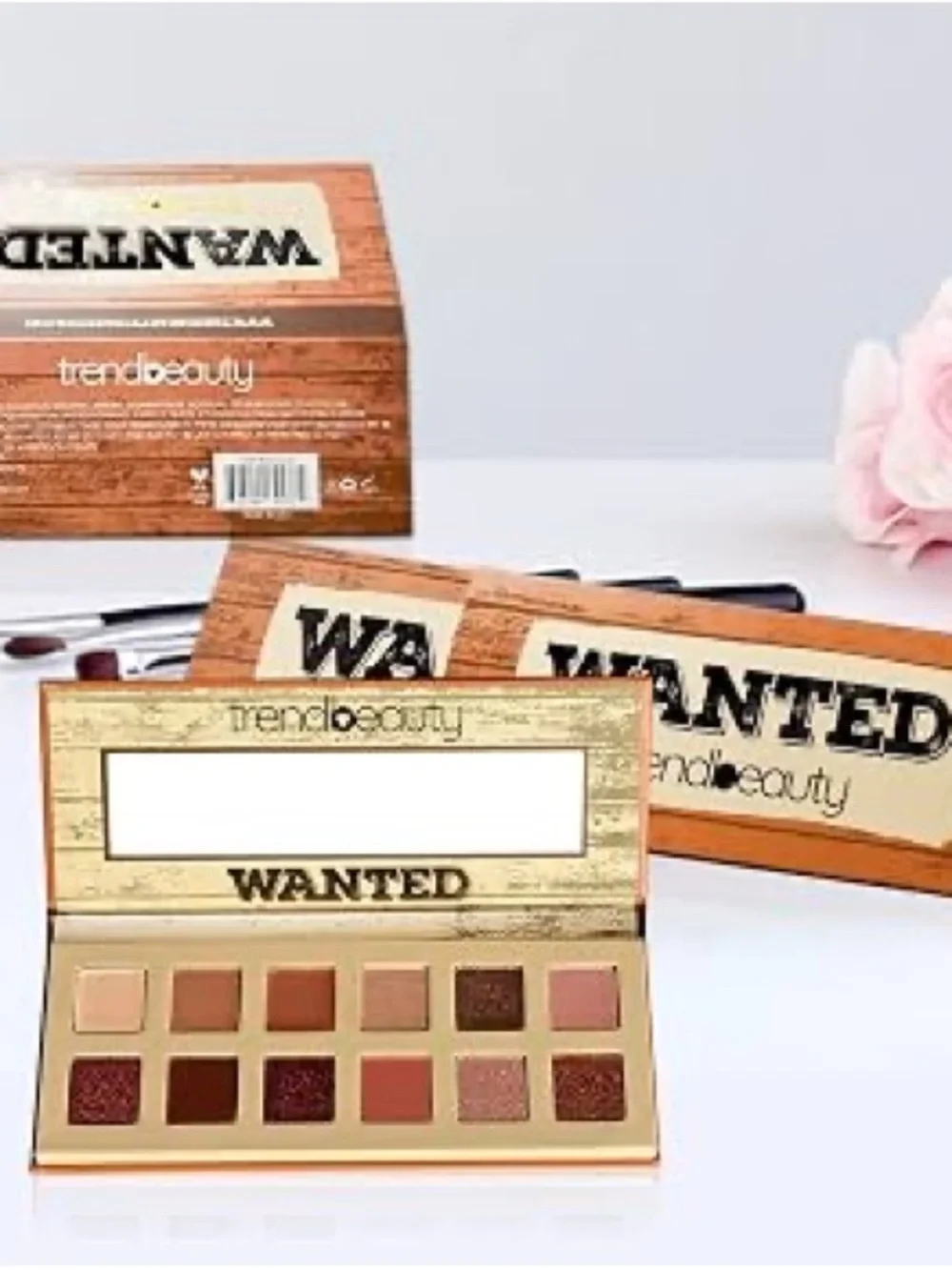 Wanted 12-Color Eyeshadow Palette — Warm Browns & Rose Tones